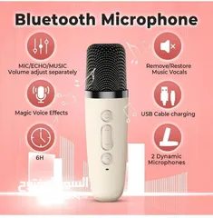  6 سماعة شحن صغيرة متنقل مع مايك عدد 1 نظام كاروكي للاطفال Karaoke Machine for Kids Adults K12