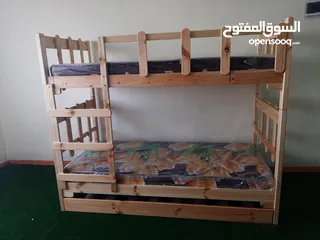  8 سرير مفرد مع تخت اضافي من الاسفل طابقين مع إمكانية إضافة تخت من الاسفل تفصيل سرير أسرة تخوت