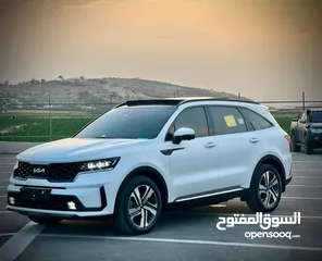  3 كايا سورينتو/2022 فل الفل  فتحة سقف بانوراما  4x4 ///240Hp بنزين + كهرباء  ( Haybrid) 1600cc