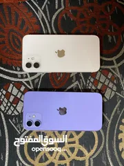  1 ايفون 12 لون ابيض ولون نهدي 128 جيجا