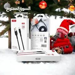  5 وصله usb كابل شحن سريع بقدره 5.0 امبير وصلة سريعه طول متر مقاومه للقطع او الاهتراء طبقه خارجيه كتان