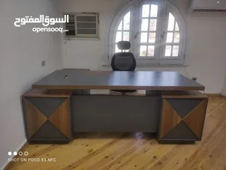  11 مكتب اداري مميز 140*70 تفصيل خشب لامينت مستورد مكفول بسعر المصنع موديلات مميزه