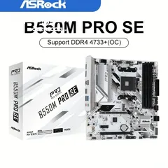  1 مذربورد اسروك جيمنج لمعالجات اي ام دي رايزن جيل 3000 - 5000 ASROCK B550M PRO SE DDR4/AMD RYZEN CPU