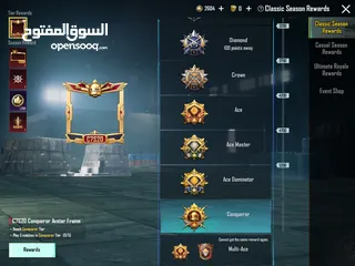  2 رفع حسابات ببجي للكونكر او الغازي و التيميت رويال، انجازات صعبه ، كل ما يخص اللعبه بسعر طري جدا