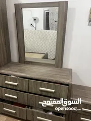  4 Home center Bed framedressing table with mirror and stoolside drawer