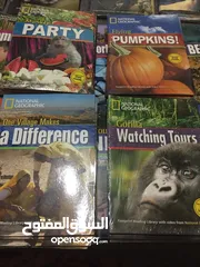  6 يتوفر مجموعه من مجلات NATIONAL GEOGRAPHIC  لغة انجليزية قطع صغير 15*20سم كل 3 ب دينار