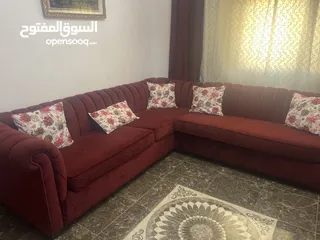  1 طقم كنب لف تفصيل خمري