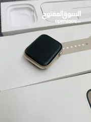  4 Apple Watch Series 9  45M battery 100%  كفالة آبل شغالة لتاريخ 21/8