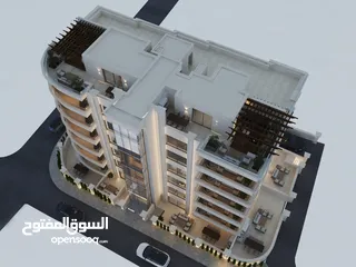  5 شقة ط ثاني بخلايا كهرباء شمسية 180م2 بتشطيبات فندقية مع تدفئة راكبة و sound system بشفابدران