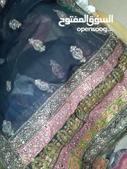  6 black gharara with unstitched black shirt ND dupatta full shisha work and paint work once used only