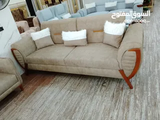  8 طقم كنب 7 مقاعد  خشب قراط