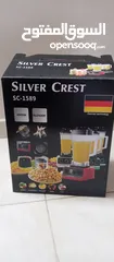  4 الخلاط الصناعي 2 لتر 15 سرعه 6 شفرات ضد الكسر خلاط Silver Crest خفاق MIXER صناعي يطحن زجاج