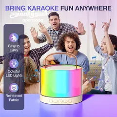 6 سماعة شحن صغيرة متنقل مع مايك عدد 2 نظام كاروكي للاطفال Karaoke Machine for Kids Adults K52