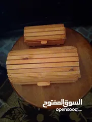  2 صندوق خشب صناعه يدويه جديد عدد 2