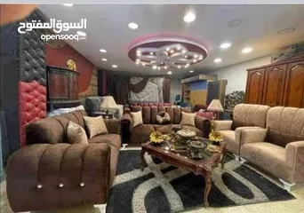  5 طقم كنب 7مقاعد خشب لاتيه سويد 135