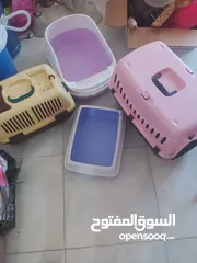  1 احتياجات للحيوانات الأليفة قفص عدد 2 و Litter Box  عدد 2
