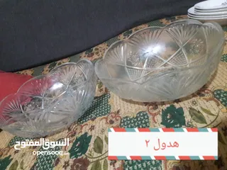  1 صحون كاسات فناجين قرفه شاف غلايه قهوه مع فنجانين فخار للبيع