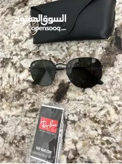 5 نظارة ريبان  بلاك اديشن  جلال ابو مويس ريبان اصلية RAY BAN Black Hexagonal 54 mm Polarized من معرض