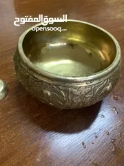  2 جاط ومقص وشكل طائر نحاس