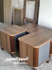  7 طاولات وسط جميع الوان مقاس حسب الطلب جودة عالية مكون من ثلاث قطع خشب ودهان
