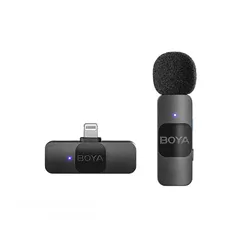  1 BOYA BY-V1 Ultracompact 2.4GHz iPhone Wireless Microphone System (One Mic) مايكرفون لاسلكي ايفون