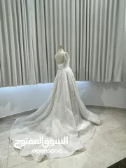  6 فستان زفاف أبيض اللون ذو جودة عالية جديد لم يستخدم صناعة تركية