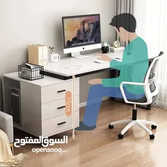  3 مكتب ابيض مع ادراج قابل للتمدد ha-32