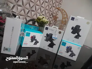  16 حامل هاتف السيارة ماركة  JOYROOM & WIWU الأكثر مبيعا و الاحترافي؛ تقنية الشفط لتثبيت الحامل...