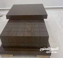  3 كنب لف جلوس  وطاولة وسط مستعمل بحالة جيدة جدا