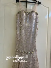 3 فستان سهرة طويل شك بالكامل مع جاكيت قصير للمحجبات