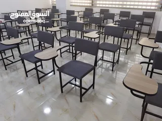  4 كراسي محاضرات طلاب دراسيه ذراع يد طالب وايت بور