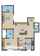  5 رونق المعبيلة - قسط ل 6 سنوات - شقة مكونة من غرفتين وصاله قريب نيستو ومسقط مول