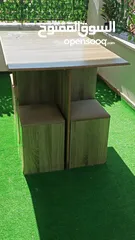  1 طاوله سفرة مع ست كراسي للبيع