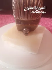 6 مجسم نحاس احمر وقاعده حجر
