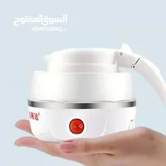  2 غلاية كهربائي سيليكون صحي طوي متنقلة ومناسبة للسفر
