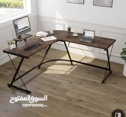  2 L Shaped desk for office طاوله مكتب او حيمينج جميله جدا