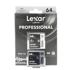  1 Lexar 64GB 3500x CFast 2.0 Memory Card