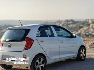  15 للبيع كيا بيكانتو 2014  لون ابيض مميزة جدا