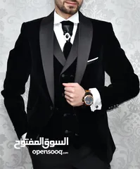  4 بدلة توكسيدو 5 قطع ماركة MASSIMO ROSSI مع كندرة ماركة Pasada