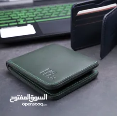  5 محفظة جلد طبيعي عالية الجودة  جلد طبيعي خام اصلية فاخرة