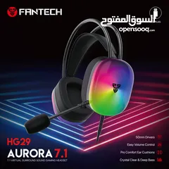  1 FANTECH AURORA HG29 7.1 SURROUND SOUND GAMING HEADSET فانتيك ار جي بي رائعة بتقنية صوتية ممتازة