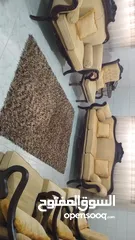  1 كنب 9 مقاعد شبه الجديد زان كامل فخم ولأ نقره