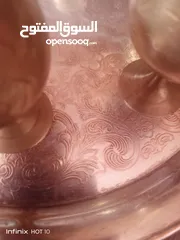  5 صينيه نحاس وست كاسات وداله