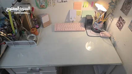  1 مكتب ابيض 90x60