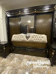  7 غرفه نوم تفصيل خشب لاتيه 18 وزان كامل شبه جديده استعمال بسيط تصلح للعرسان