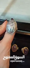  18 عقیق شجر، shajar agate original Irani silver ring 925 fall and spring tree