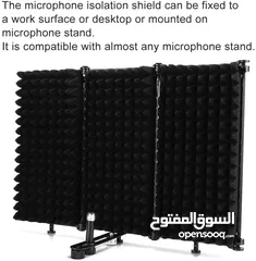 3 عازل صوت لتسجيل الصوت Recording Screen  3 Foldable Panels