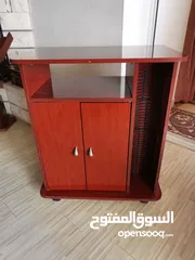  2 طاولة تلفزيون لون بني شوكولا