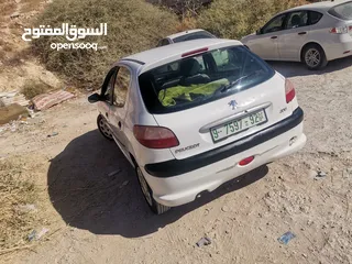  3 بيجو 206 موديل 2007 جير عادي ماتور 1400