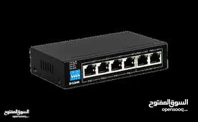  4 D-link Des-F1006P-E-PORT 10/100 SWITCH WITH 4 POE PORTS AND 2 UPLINK PORTS سويتج دي لينك 4 مخارج